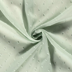 Chiffon Bestickt Punkte Uni  - hellaltmint