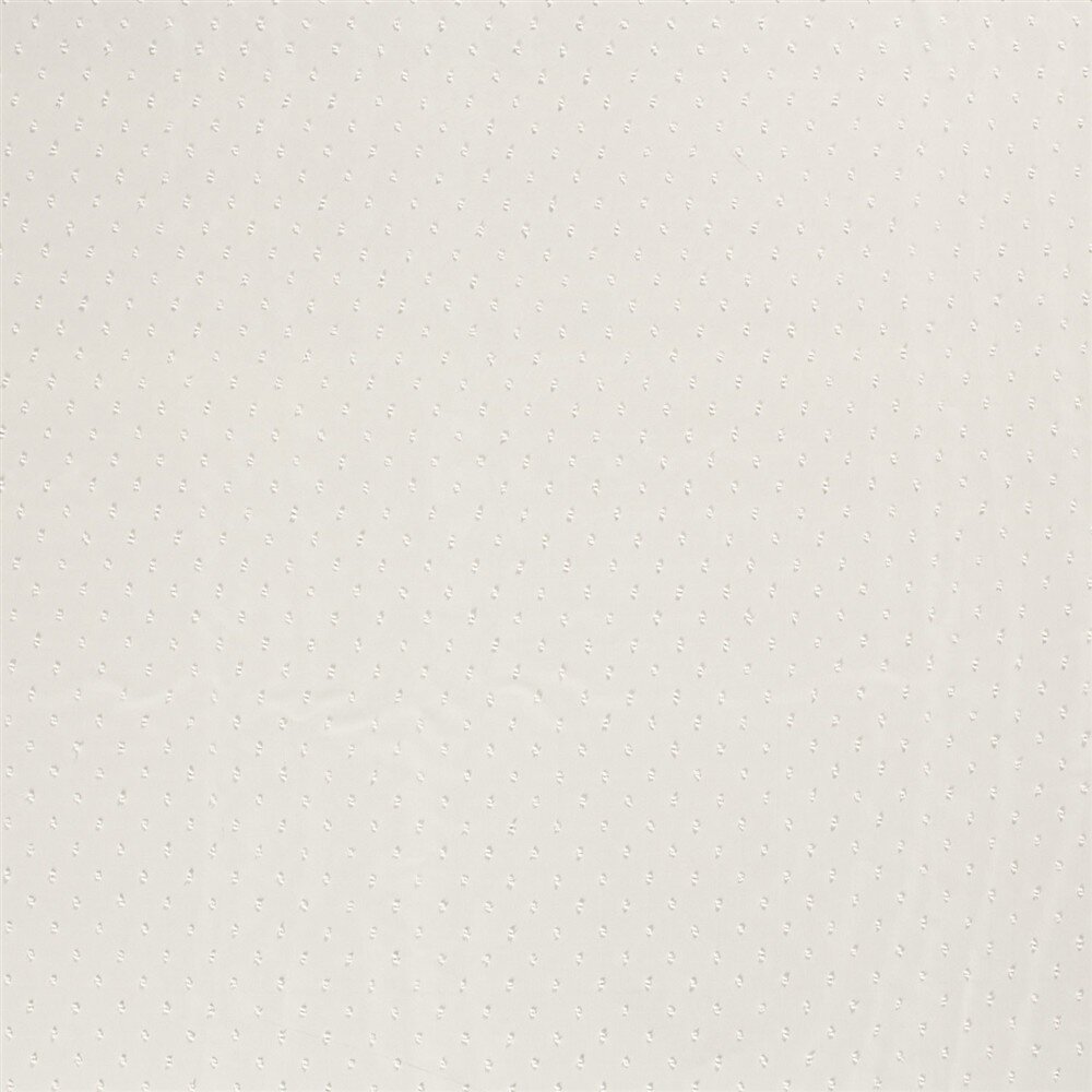 Chiffon Bestickt Punkte Uni  - creme