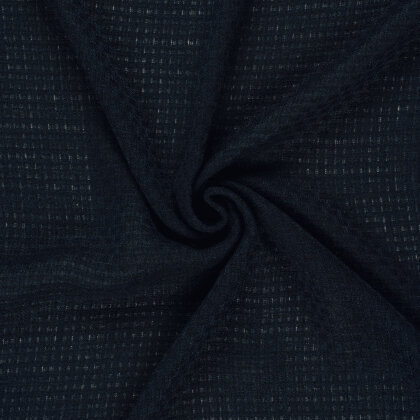 Polyesterstoff Jacquard - dunkelblau