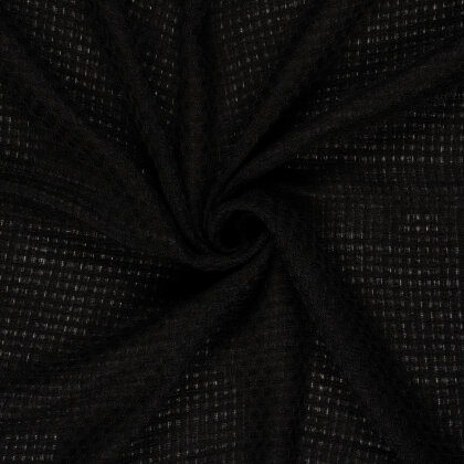 Polyesterstoff Jacquard - schwarz