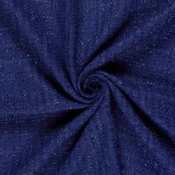 Polyesterstoff Jacquard Lurex - royalblau