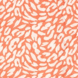 Baumwollvoile Bestickt Leo - orange