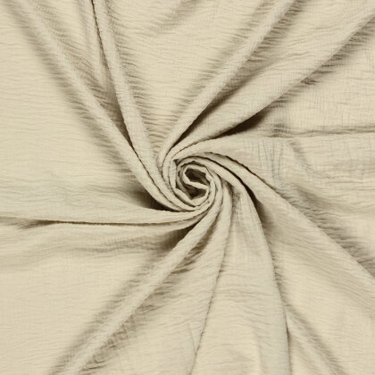 Polyesterstoff gewebt Uni - hellbeige
