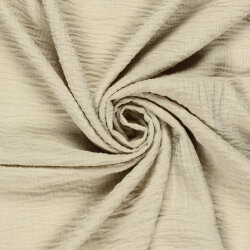 Polyesterstoff gewebt Uni - hellbeige
