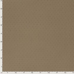 Musselin Bestickte Punkte - dunkel beige