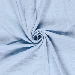Musselin Bestickte Punkte - eisblau
