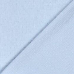Musselin Bestickte Punkte - eisblau
