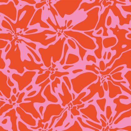 Musselin Blüten - orange/rosa