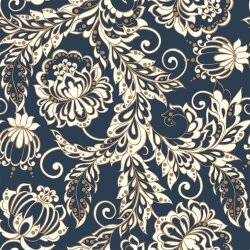 Musselin Gesteppt 2-Seitig Blumen - creme