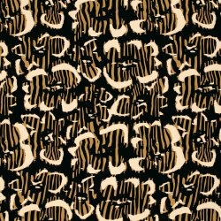 Viskose Popeline ZebraBlumen - schwarz