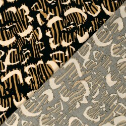 Viskose Popeline ZebraBlumen - schwarz