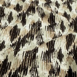 Viskose Popeline Abstract - creme