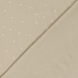 Musselin kleine Schwalben - hellbeige