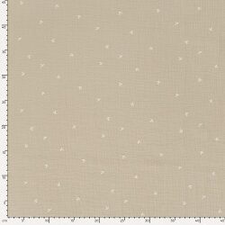Musselin kleine Schwalben - hellbeige