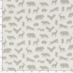 Musselin Tiere des Waldes - creme