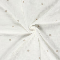 Musselin kleine Blümchen - creme