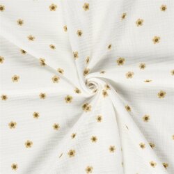 Musselin kleine SonnenBlumen - creme