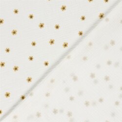 Musselin kleine SonnenBlumen - creme