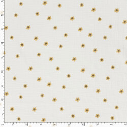 Musselin kleine SonnenBlumen - creme