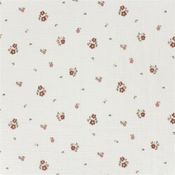 Musselin kleine Blümchen - creme