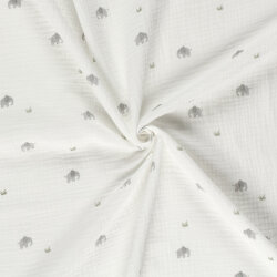 Musselin grauer Elefant - creme