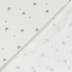 Musselin grauer Elefant - creme