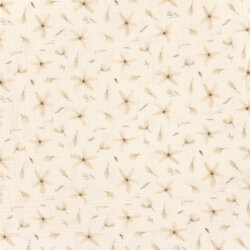 Musselin BIO~Organic Digital Blumenwind - creme