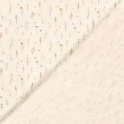 Musselin BIO~Organic Digital Schmetterlingswiese - cremebeige