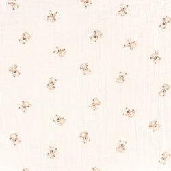 Musselin Digital Teddybären - creme