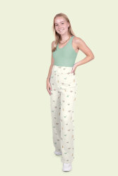 Musselin Digital kleine Dinos - creme