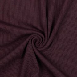 0,3 Meter - Rippenjersey *Vera* - aubergine