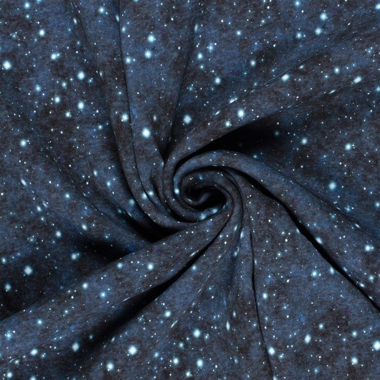 Wintersweat  Digital Sterne - schwarz
