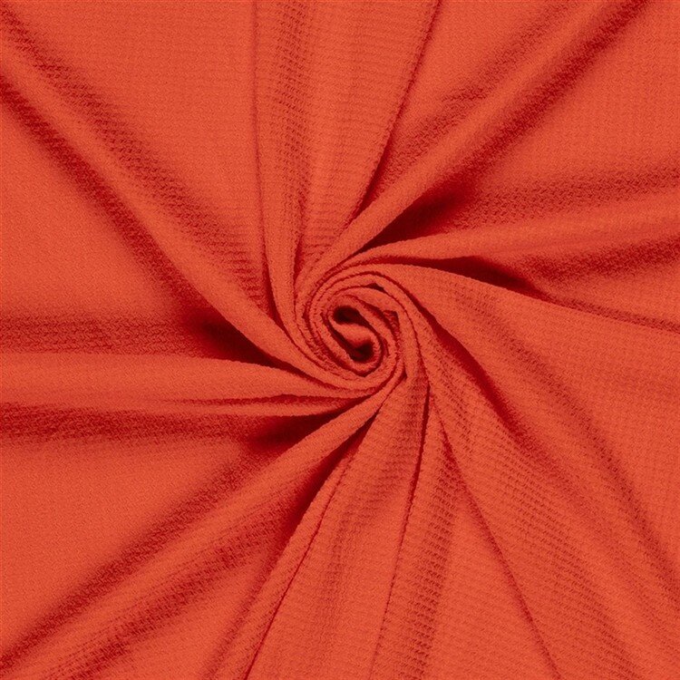 Polyesterstoff Bubble Uni - paprikarot