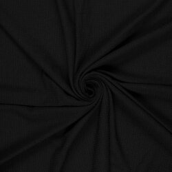 Polyesterstoff Bubble Uni -  schwarz