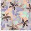 Polyesterstoff mit Leinenoptik Blumen - hellrosa