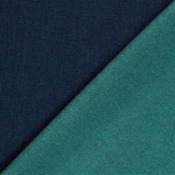 Jeansstoff Uni - petrolgrün