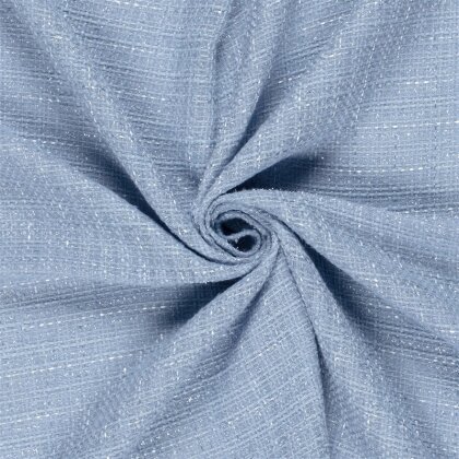 Polyesterstoff Jacquard Lurex - eisblau