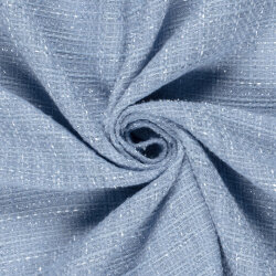 Polyesterstoff Jacquard Grob Gewebt Lurex - eisblau