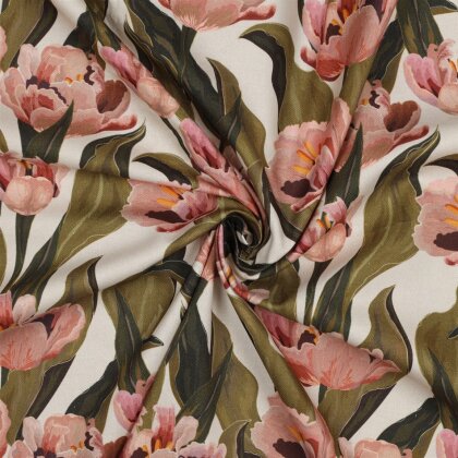 Canvas Digital Tulpenfeld - creme