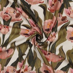 Canvas Digital Blumen - ECRU