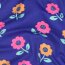Baumwolljersey Neon Blumen - kobaltblau