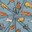 Baumwolljersey Katzen - schattenblau meliert