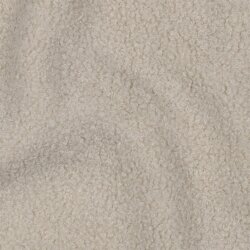 Teddystoff Doppelseitig Uni - beige
