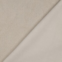Teddystoff Doppelseitig Uni - beige