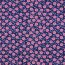Feine Baumwollpopeline Blumen & CHECKS - dunkelblau