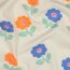 Baumwolljersey Neon Blumen - creme