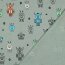 Baumwolljersey Neon Roboter - pfefferminz meliert