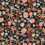 Baumwolljersey Digital Blumen - schwarz