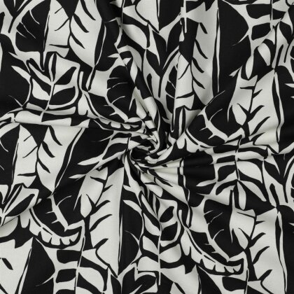 Canvas Blätterschatten - schwarz/weiß
