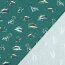 Baumwolljersey Bio~Organic DINOSAURS - PETROL